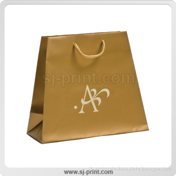 Golden Paper Package Eurotote Bag, High-End Craft Shopping Bag